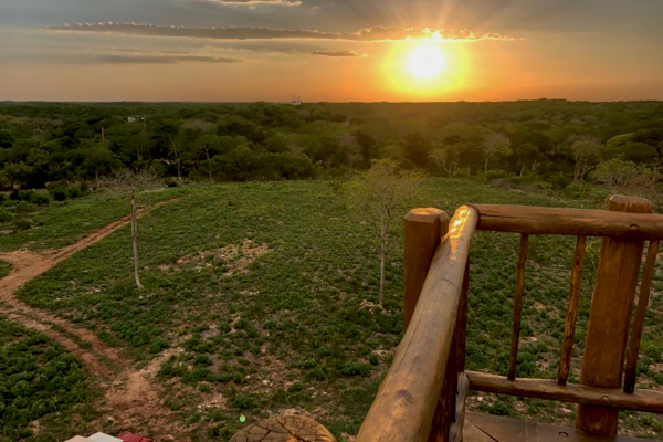Sunset in the Old Hacienda overlooking Uxmal